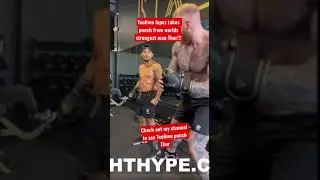 WORLD STRONGEST MAN VS BOXER!!! THOR PUNCHES TEOFIMO LOPEZ !! #wsm #thor #boxing #teofimolopez
