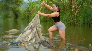 Relaxing Countryside Fishing | Amazing Fishing Technique in the Pond