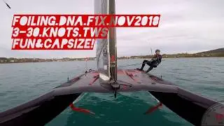 a-class dna f1x fun foiling and capsizing in strong winds