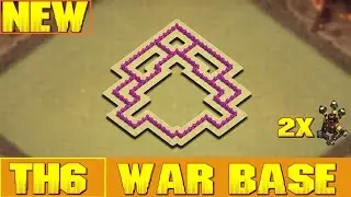 TH6/CV6 War Base 2016 + Replay - Clash Of Clans