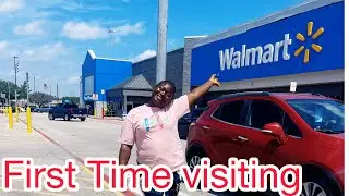 Liberian girl visiting Walmart for the first time time in America { biggest shopping center }