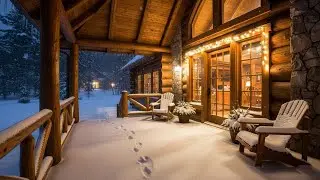 Cozy Cabin Nights 2025 | Serene Winter Evening with Soft Piano & Warm Ambiance