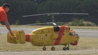 Incredibly large jet-powered coaxial RC helicopter