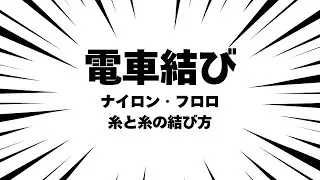 電車結び 釣り糸結び方 糸と糸 簡単最強