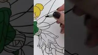 Disney Fairy Tinker Bell Coloring Book Page #shorts #coloring #disney #tinkerbell