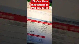 10k Pesos One Time Investment in Pag IBIG MP2 #shorts