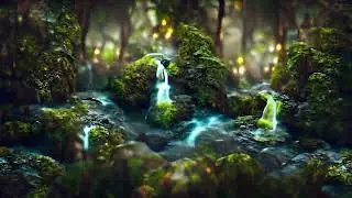 HIDDEN WATERFALL Background Loop ⛰️ No Copyright Background | AI Video Generated Loop (HD)