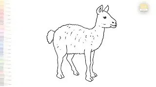 Llama drawings easy 02 | Animal sketches | How to draw A Llama step by step simply | #artjanag