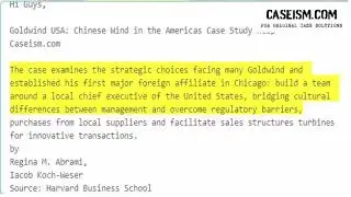 Goldwind USA: Chinese Wind in the Americas Case Study Help - Caseism.com