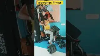 Vegetarian fitness # chest press workout 💪🔥