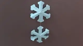 PAPER FROZEN SNOWFLAKES DECORATION MADE EASY || CARA MEMBUAT SALJU MUDAH SIMPEL
