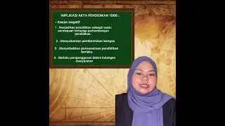 PEMBENTANGAN AKTA PENDIDIKAN 1996 ( AKTA 550)