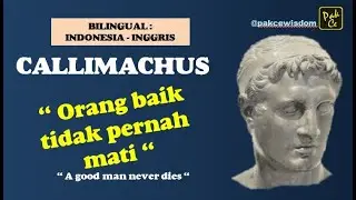 #callimachus      CALLIMACHUS : BAPAK PUISI YUNANI KUNO