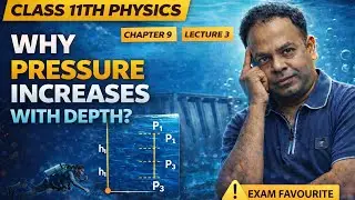 Why Pressure Increases as We Go Deeper in Water? 🤯 | Class 11 Physics | Fluids
