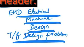 EMD electrical machine design transformer limb and yoke design problem 501 to  514