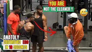 BODYBUILDERS Mocked Him Again&hellip; Until the Cleaner DESTROYED Their Ego in 10 Seconds 😳💪🧹