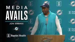 Assistant Head Coach and Tight Ends Coach Jon Embree meets with the media | Miami Dolphins