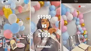 BABY GENDER REVEAL DIY on a budget, decor shopping, food and cake #diy #uk