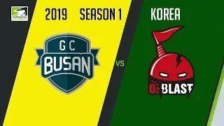 GC Busan WAVE vs O2 Blast (Part 1) | OWC 2019 Season 1: Korea