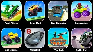 Drive Mad, Indonesia Bus Simulator, Racemasters, Asphalt 8,Tank Attack, Traffic Rider, Mad Driving 