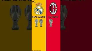 Real Madrid 🇪🇸 vs AC Milan 🇮🇹 All Super Cup Trophies ☠️ #shortsfeed #ronaldo #trending