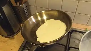 Pancake in Stainless Steel Skillet