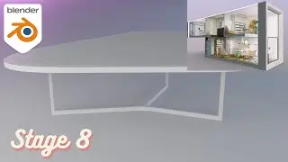 Let's model the tea table in the apartment in blender (2.90) - stage 8 - ep.8 | How to make a table