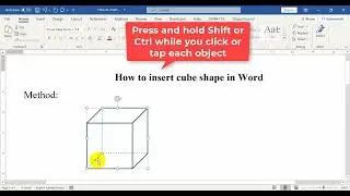 How to insert cube shape in Word