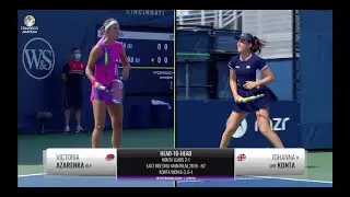 Victoria Azarenka vs Johanna Konta - 2020 WTA Cincinnati SF - Highlights