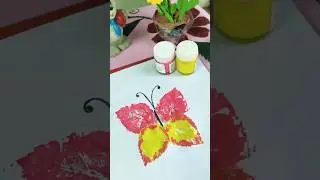 Painting with leaves 🍁#shorts #diy #art #bengali #viral #trending