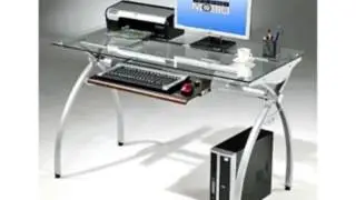 44-INCH Wide Kids Computer Desk W Tempered (Home)