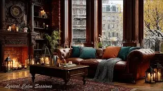 Cozy Winter Jazz & Fireplace: Warm Study Ambience for Deep Relaxation & Stress Relief