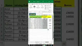 How To Calculate Bonus in Excel | Interview question | #exceltips #excelshorts