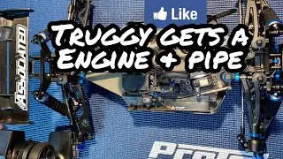 RC8T3.1 Engine mounting, Working on the Truggy kit (Wrenching video)