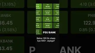 PSU bank below 100 Rs share price kya 500++ Jayega? | #ytshorts #shorts