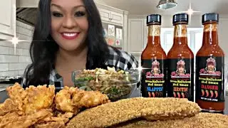 FRIED FISH IN @Bloveslife SMACKALICIOUS HOT SAUCE IN &ldquo;SLAPPIN&rdquo; AND &ldquo;DANGER&rdquo; 🌶🌶