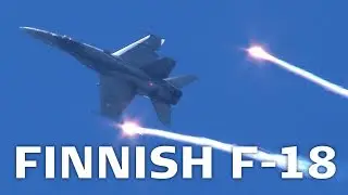 Finnish F-18 Hornet with Flares Volkel 2013