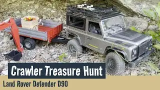 RC Crawler Treasure Hunt | Land Rover Defender Scale Adventure & Recovery | MN99S V2