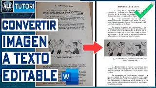 Como Convertir una Imagen a un Texto Editable en Word ( convertir imagen JPG a Texto )