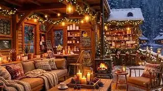 Winter Jazz Music ⛄ Relaxing December Jazz Music at Cozy Coffee Shop Ambience for Studying, Work