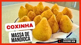 Coxinha de massa de mandioca , deliciosa e fácil 😭