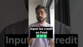 Input Ta Credit on Food✅️✅️✅️ #gst #gstindia #gstreforms #tax #taxindia #accounting