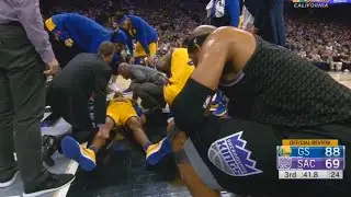 Patrick McCaw Breaks His Back After Scary Fall Cause By Vince Carter!