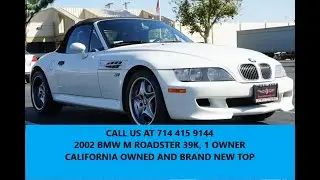 SOLD 2002 BMW Z M ROADSTER 1 OWNER CALIFORNIA CAR WITH 39K AND DINAN TUNED, NEW TOP