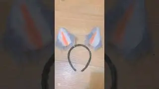 Making wolf inspired ears! 🎀 || #furry #cosplay #wolf #fyp