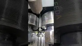 FEDA two rollers thread rolling machine FD-15T with hydraulic system for processing threads on rods.
