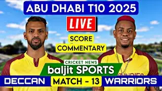 Abu Dhabi T10 Live | Northern Warriors vs Deccan Gladiators Live | NW vs DGL | Score Commentary
