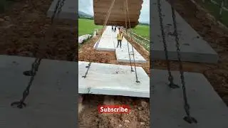 Road Construction by Precast concrete blocks #roadwork #construction #machine #smartwork #2025