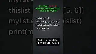 Python extend() with Nested Lists #python #programming #coding #programminglanguage