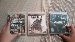 UNBOXING 3 ACTION GAMES (GTA IV, CALL OF DUTY ADVANCED WARFARE, CALL OF DUTY BLACK OPS) For PS3 Slim